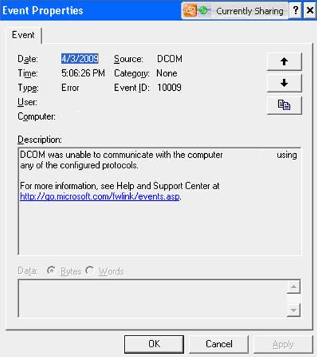 com using any of the configured protocols; requested by PID 604. . Dcom was unable to communicate with the computer xxxx using any of the configured protocols